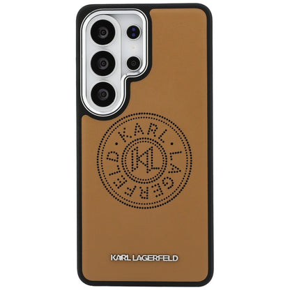 Étui MagSafe pour Samsung Galaxy S26 Ultra S948, Karl Lagerfeld, Karl Round Point Logo, Marron