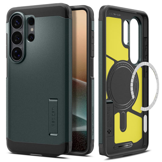 Coque MagSafe pour Samsung Galaxy S26 Ultra S948, Spigen, Tough Armor, Vert ACS10686