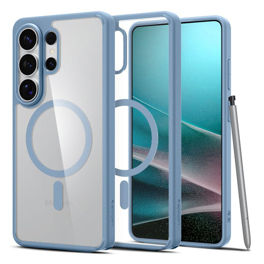Coque MagSafe pour Samsung Galaxy S26 Ultra S948, Spigen, Ultra Hybrid, Bleu ACS11207
