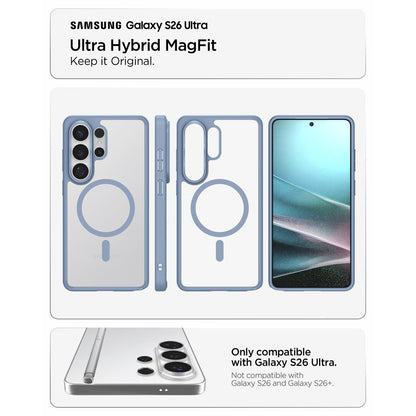 Coque MagSafe pour Samsung Galaxy S26 Ultra S948, Spigen, Ultra Hybrid, Bleu ACS11207