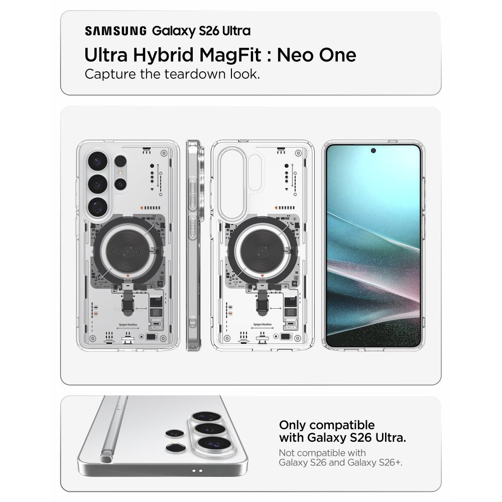 Coque MagSafe pour Samsung Galaxy S26 Ultra S948, Spigen, Ultra Hybrid Neo One, Transparente ACS11206