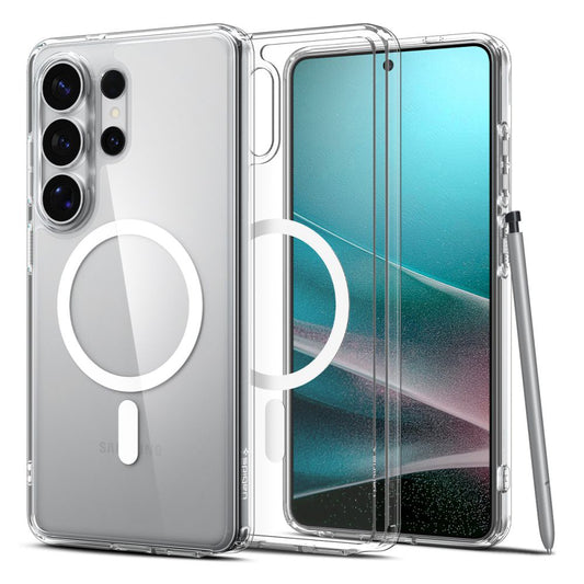 Coque MagSafe pour Samsung Galaxy S26 Ultra S948, Spigen, Ultra Hybrid, Transparente Blanche ACS10679