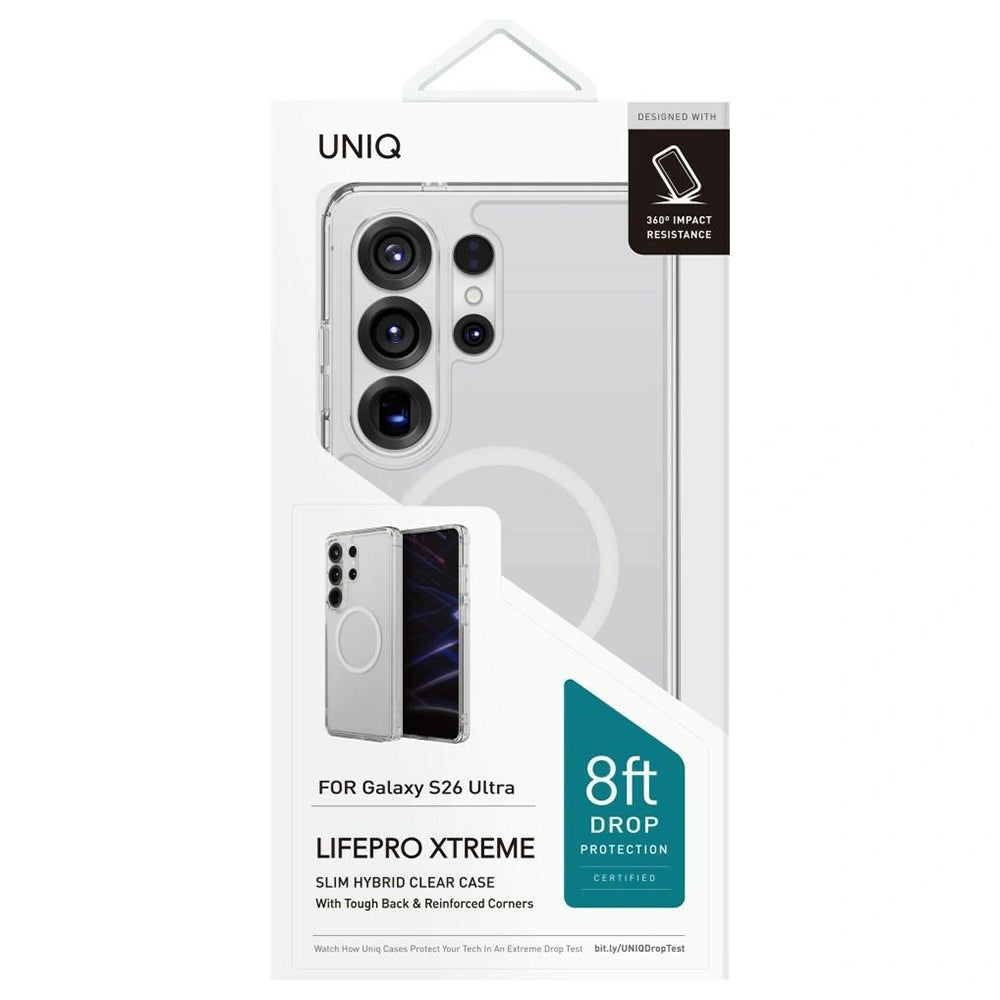 Coque MagSafe pour Samsung Galaxy S26 Ultra S948, UNIQ, LifePro Xtreme MagClick, Transparente