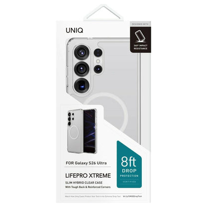 Coque MagSafe pour Samsung Galaxy S26 Ultra S948, UNIQ, LifePro Xtreme MagClick, Transparente