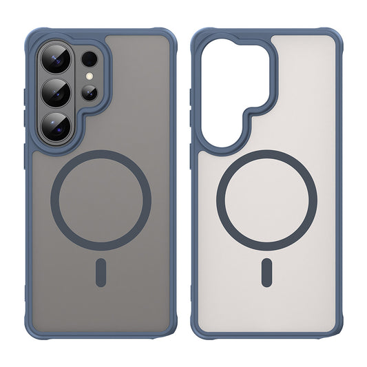 Coque MagSafe pour Samsung Galaxy S26 Ultra, Techsuit, HaloFrost II, Bleu Marine
