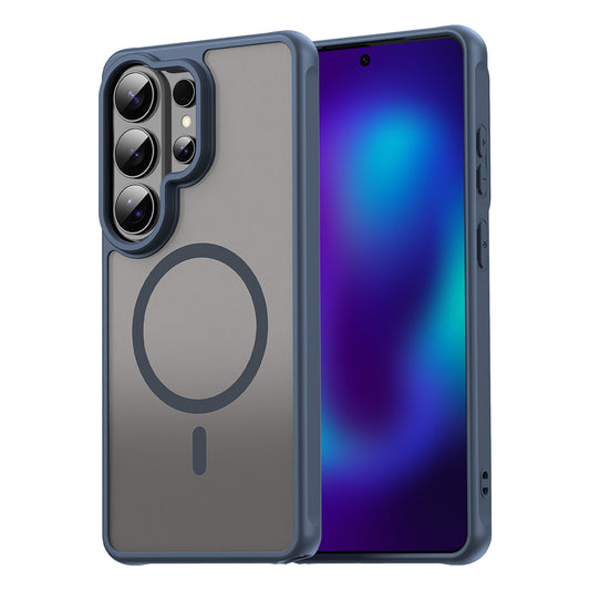 Coque MagSafe pour Samsung Galaxy S26 Ultra, Techsuit, HaloFrost II, Bleu Marine