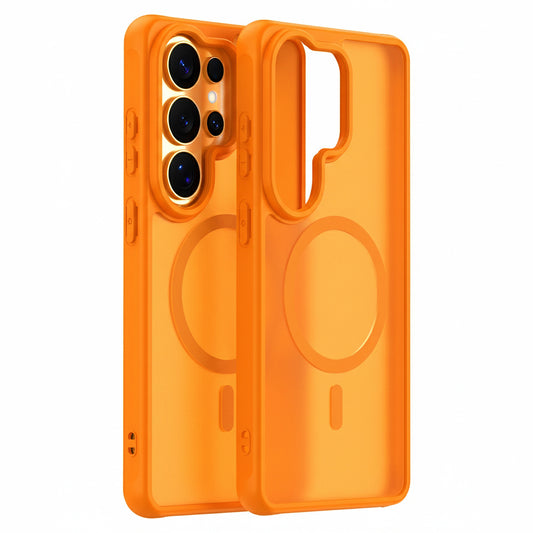 Coque MagSafe pour Samsung Galaxy S26 Ultra S948, Techsuit, HaloFrost II, Orange