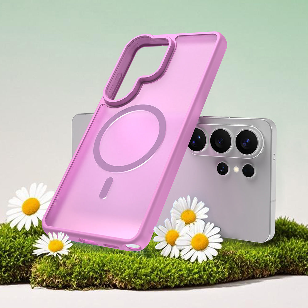 MagSafe Case for Samsung Galaxy S26 Ultra, Techsuit, HaloFrost II, Pink