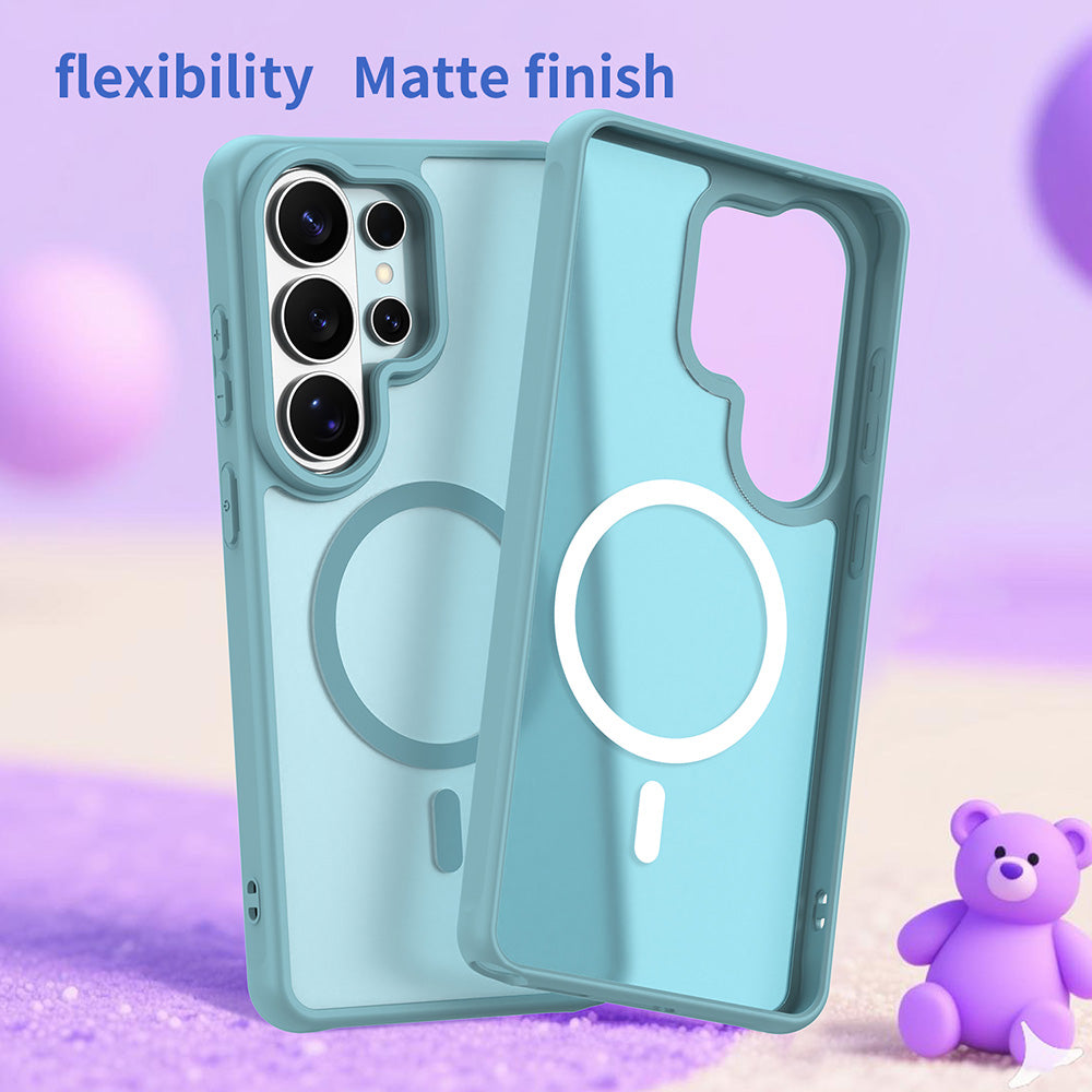 MagSafe Hülle für Samsung Galaxy S26 Ultra, Techsuit, HaloFrost II, Hellgrün