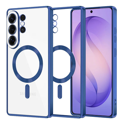 Étui MagSafe pour Samsung Galaxy S26 Ultra, Techsuit, Luxury Crystal, Bleu Foncé