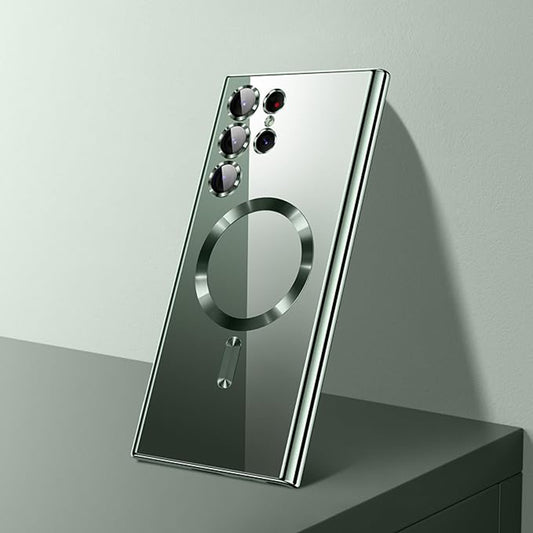 Étui MagSafe pour Samsung Galaxy S26 Ultra, Techsuit, Luxury Crystal, Bleu Foncé