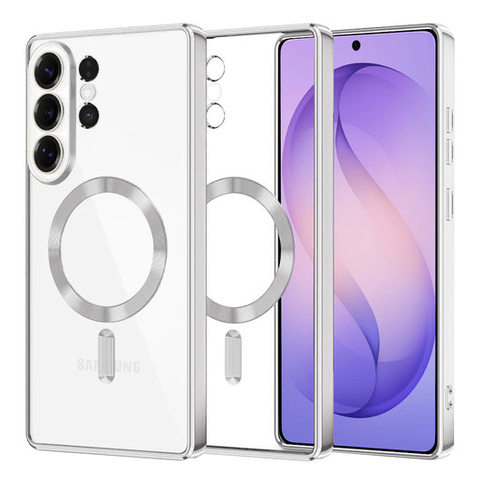 Étui MagSafe pour Samsung Galaxy S26 Ultra, Techsuit, Luxury Crystal, Argenté