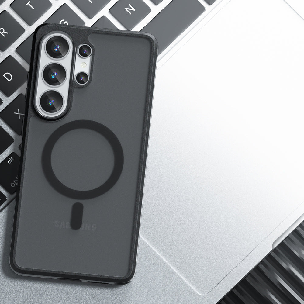 MagSafe Hülle für Samsung Galaxy S26 Ultra, Techsuit, PureFrost, Satinschwarz