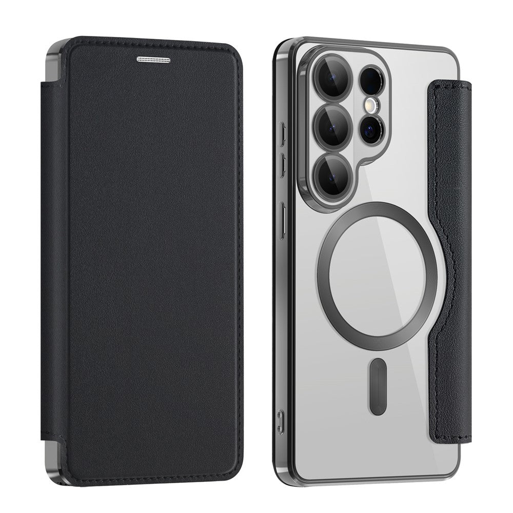 Étui MagSafe pour Samsung Galaxy S26 Ultra, Techsuit, SmartMag Book, Noir