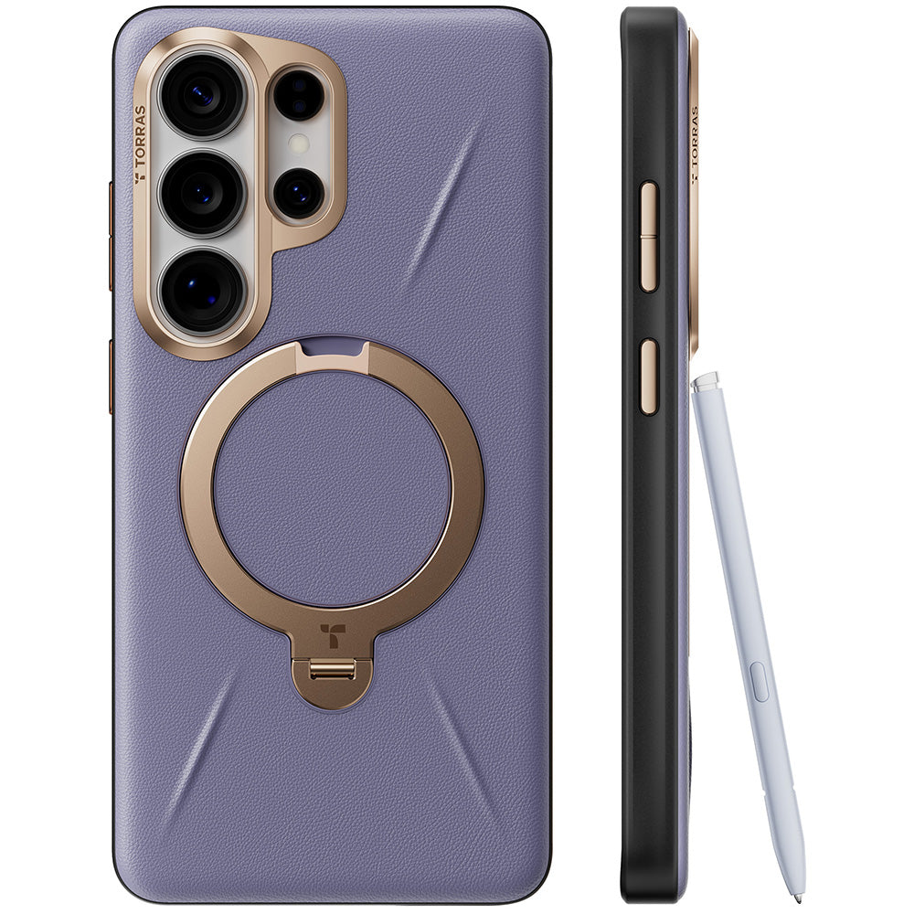 Étui MagSafe pour Samsung Galaxy S26 Ultra S948, Torras, QPRO Leather, Mauve