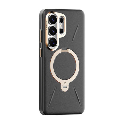 MagSafe Hülle für Samsung Galaxy S26 Ultra, Torras, QPRO Leather, Schwarz