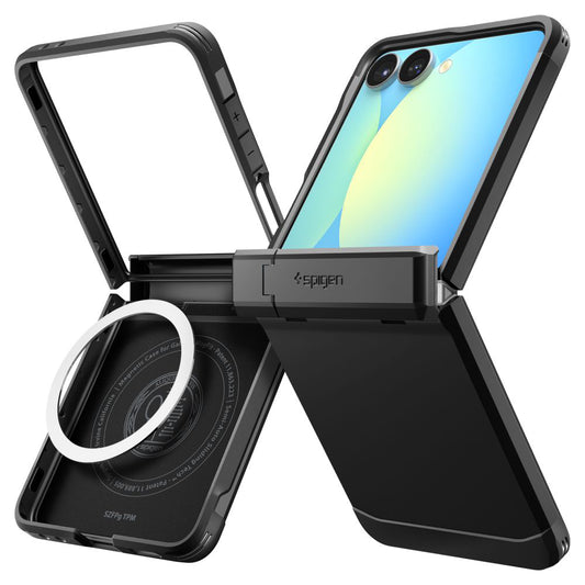 Étui MagSafe pour Samsung Galaxy Z Flip7 F766, Spigen, Tough Armor Pro, Noir ACS09561