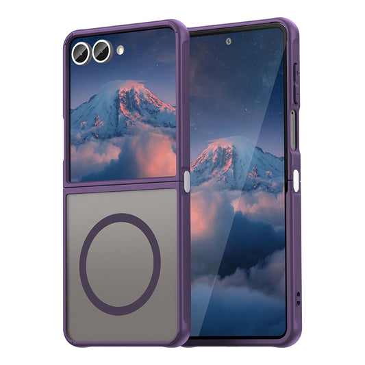 Coque MagSafe pour Samsung Galaxy Z Flip7 F766, Techsuit, HaloFrost II, Violet