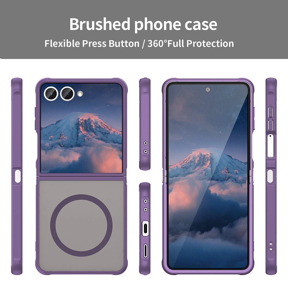 Coque MagSafe pour Samsung Galaxy Z Flip7 F766, Techsuit, HaloFrost II, Violet