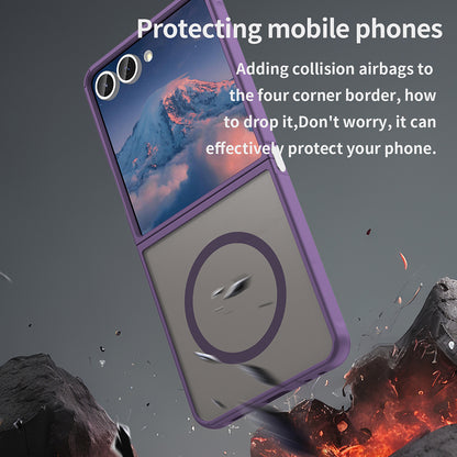 Coque MagSafe pour Samsung Galaxy Z Flip7 F766, Techsuit, HaloFrost II, Violet