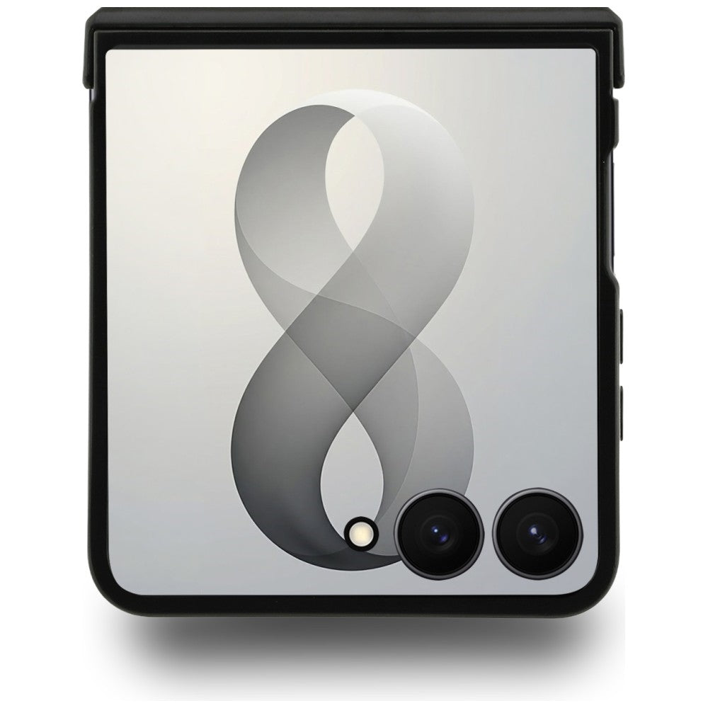 Coque MagSafe pour Samsung Galaxy Z Flip8 F776, Guess, 4G Leather Classic, Noire