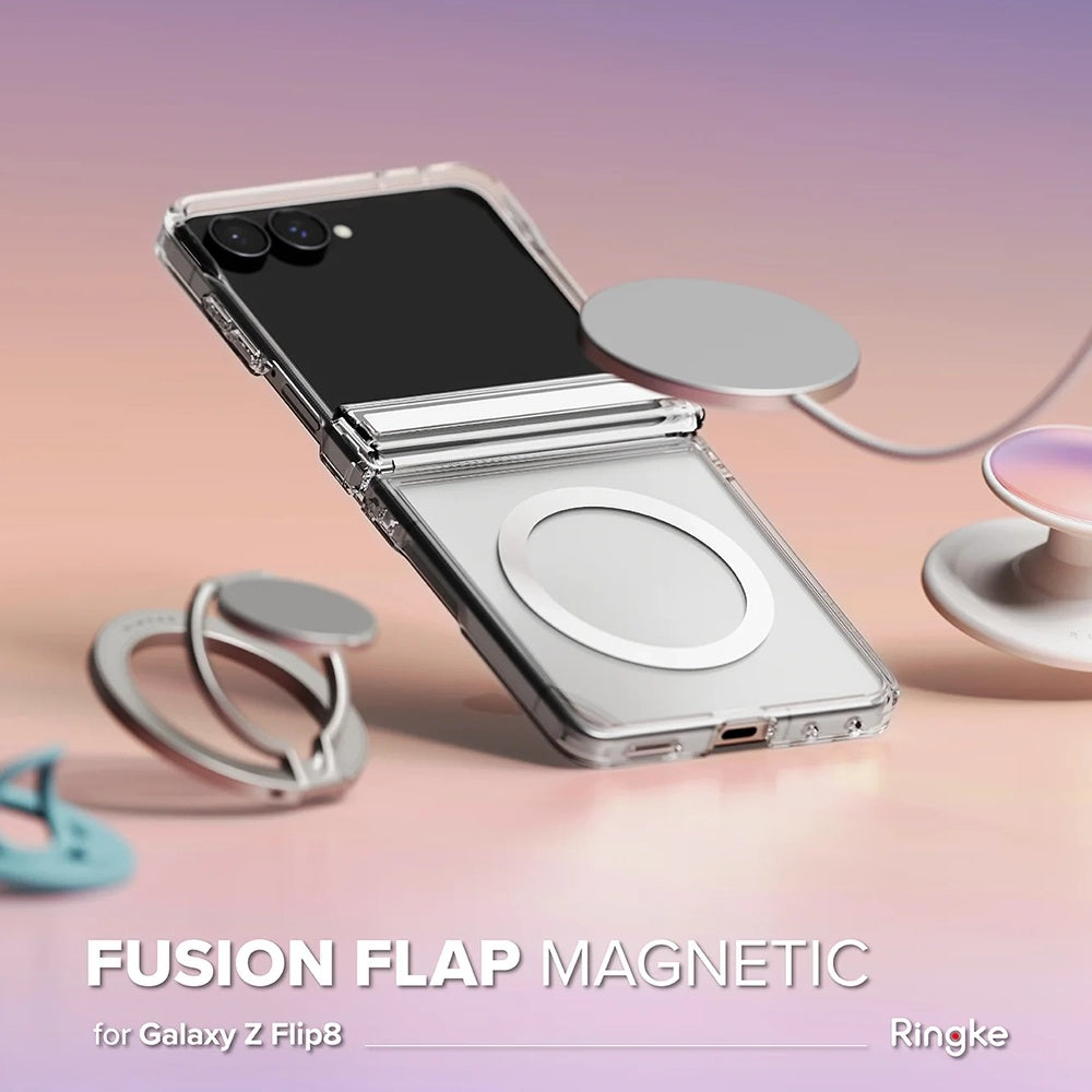 Coque MagSafe pour Samsung Galaxy Z Flip8 F776, Ringke, Fusion Flap, Transparente