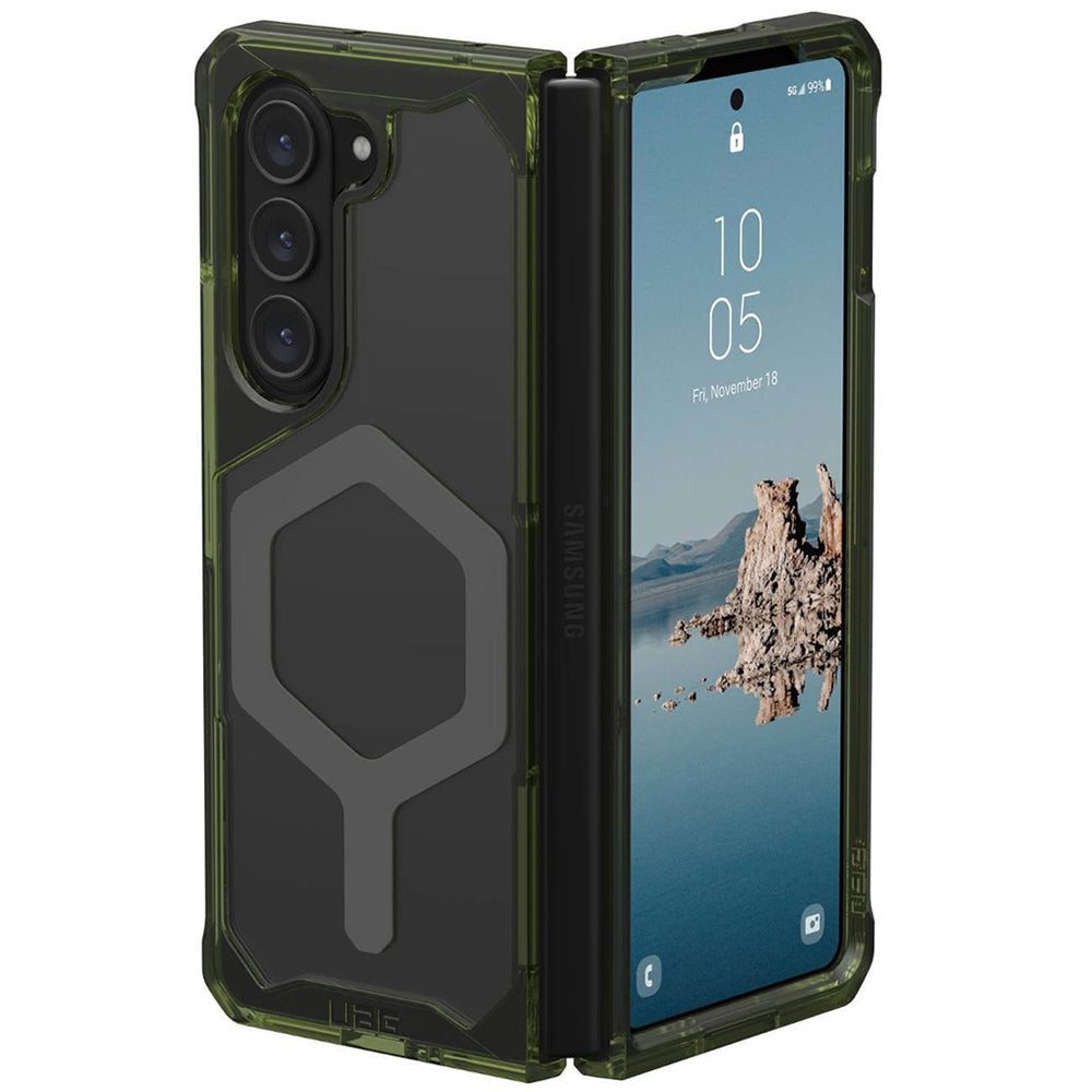 Coque MagSafe pour Samsung Galaxy Z Fold5 F946, Urban Armor Gear, Plyo Pro, Vert Gris