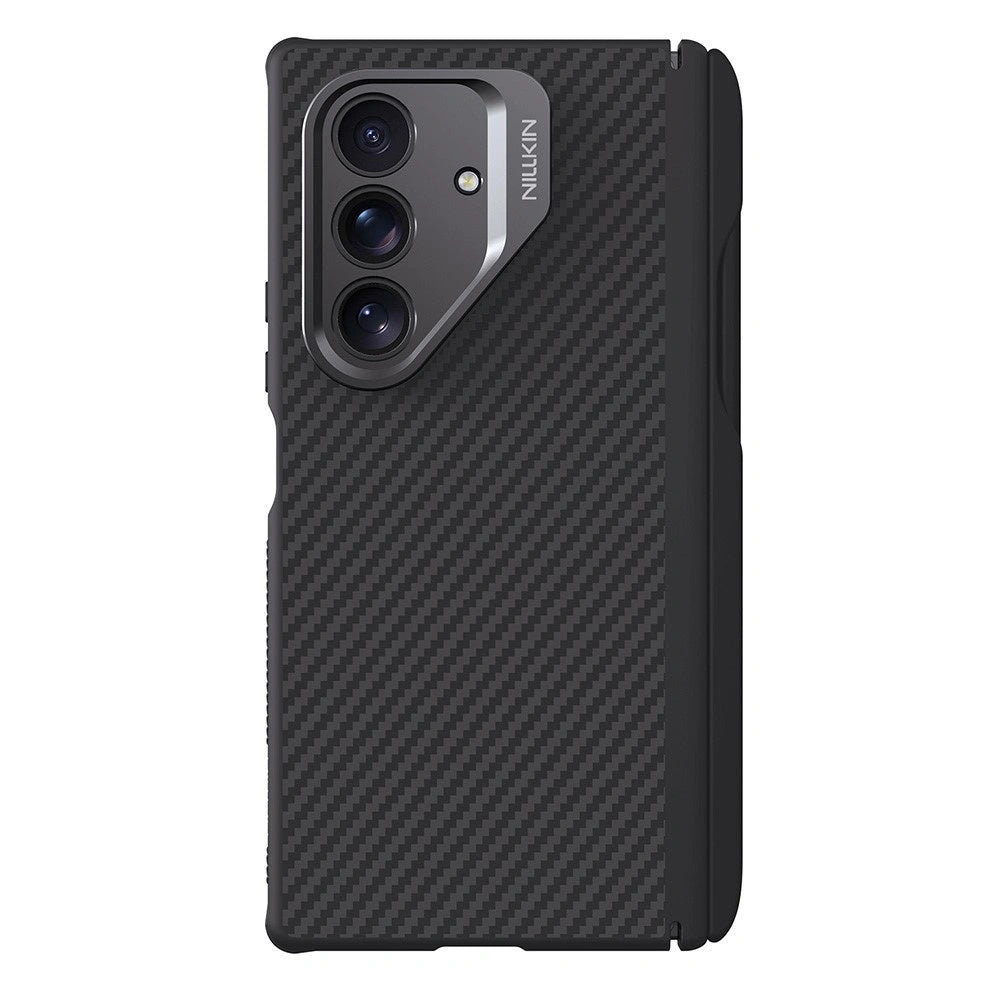 Coque MagSafe pour Samsung Galaxy Z Fold7 F966, Nillkin, CarboProp avec découpe pour caméra et support pour S-Pen, noire
