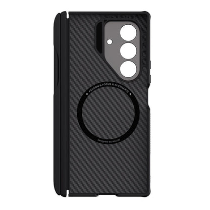 Coque MagSafe pour Samsung Galaxy Z Fold7 F966, Nillkin, CarboProp avec découpe pour caméra et support pour S-Pen, noire