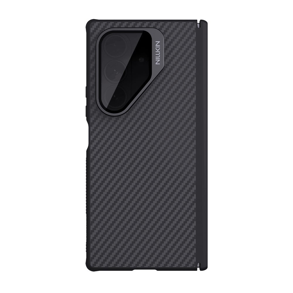Coque MagSafe pour Samsung Galaxy Z Fold7 F966, Nillkin, CarboProp avec protection d'objectif noire transparente, noire