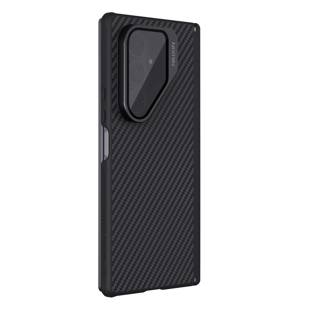 Coque MagSafe pour Samsung Galaxy Z Fold7 F966, Nillkin, CarboProp avec protection d'objectif noire transparente, noire