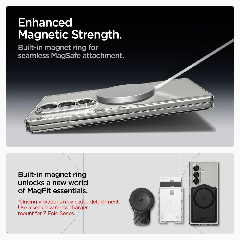 MagSafe Hülle für Samsung Galaxy Z Fold7 F966, Spigen, Air Skin, Transparent