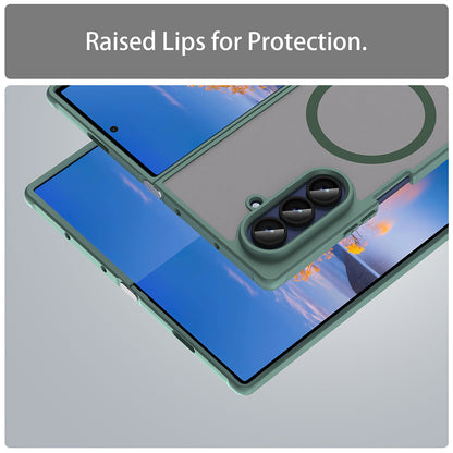 Coque MagSafe pour Samsung Galaxy Z Fold7 F966, Techsuit, HaloFrost II, Vert