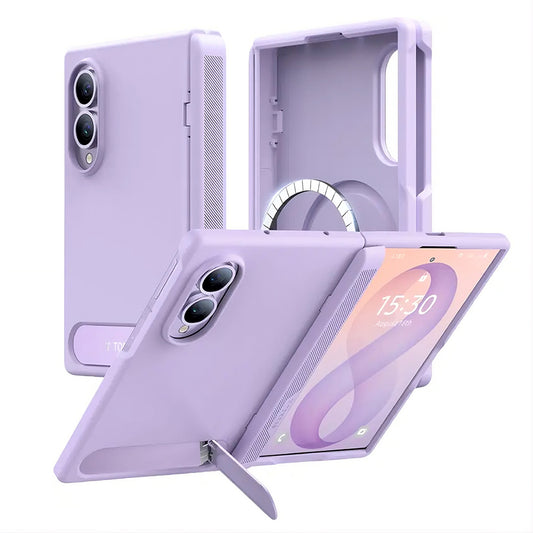 Coque MagSafe pour Samsung Galaxy Z Fold8 F971, Torras, Ostand L1 Guardian, Violet Clair