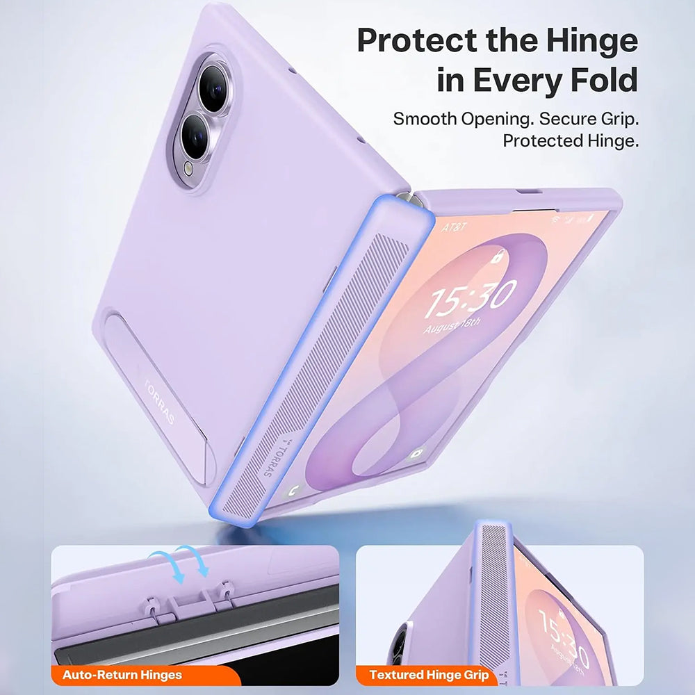 MagSafe-Hülle für Samsung Galaxy Z Fold8 F971, Torras, Ostand L1 Guardian, Hellviolett