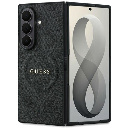 Coque MagSafe pour Samsung Galaxy Z Fold8 Ultra F976, Guess, 4G Leather Classic, Noire