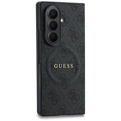 Coque MagSafe pour Samsung Galaxy Z Fold8 Ultra F976, Guess, 4G Leather Classic, Noire