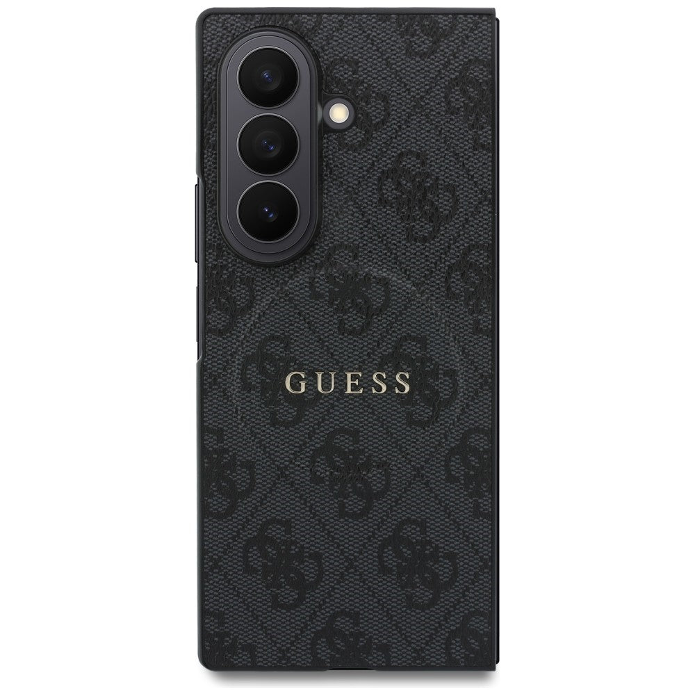 Coque MagSafe pour Samsung Galaxy Z Fold8 Ultra F976, Guess, 4G Leather Classic, Noire