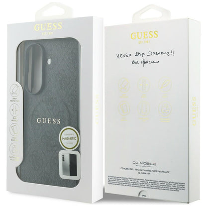 Coque MagSafe pour Samsung Galaxy Z Fold8 Ultra F976, Guess, 4G Leather Classic, Noire