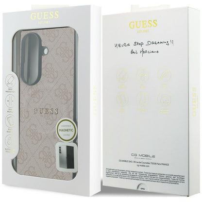 Coque MagSafe pour Samsung Galaxy Z Fold8 Ultra F976, Guess, 4G Leather Classic, Rose