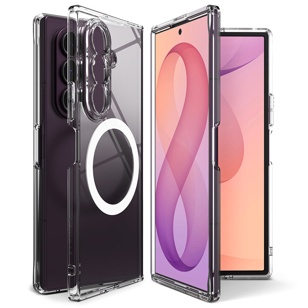Coque MagSafe pour Samsung Galaxy Z Fold8 Ultra F976, Ringke, Fusion, Transparente