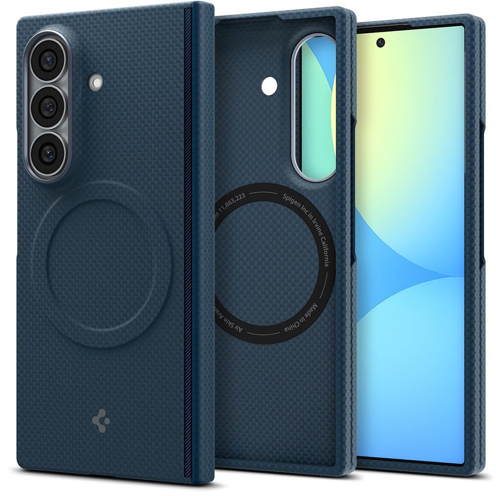 Coque MagSafe pour Samsung Galaxy Z Fold8 Ultra F976, Spigen, Air Skin, Bleu marine ACS11852