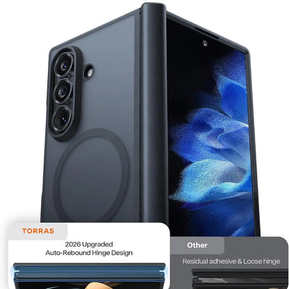Coque MagSafe pour Samsung Galaxy Z Fold8 Ultra F976, Torras, Guardian, Noire