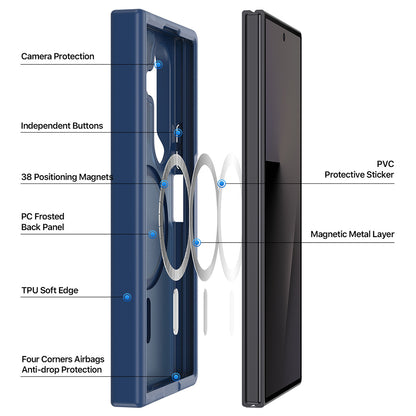 Coque MagSafe pour Samsung Galaxy Z Fold8 Ultra F976 / Z Fold7 F966, DUX DUCIS, Yind, Noire