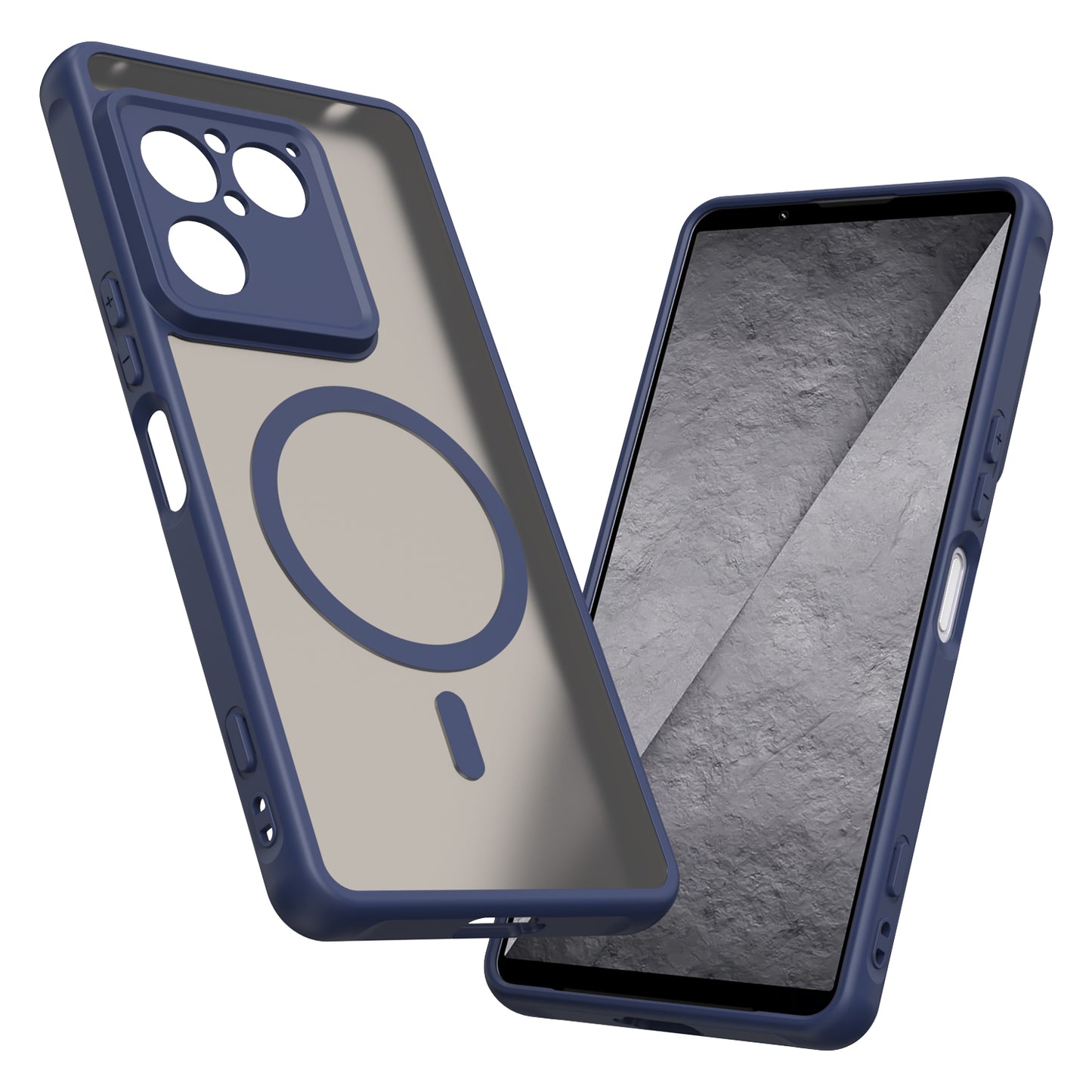 MagSafe-Hülle für Sony Xperia 1 VIII, Techsuit, HaloFrost II, Marineblau