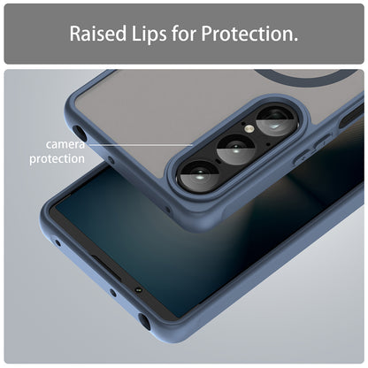 MagSafe-Hülle für Sony Xperia 1 VIII, Techsuit, HaloFrost II, Marineblau