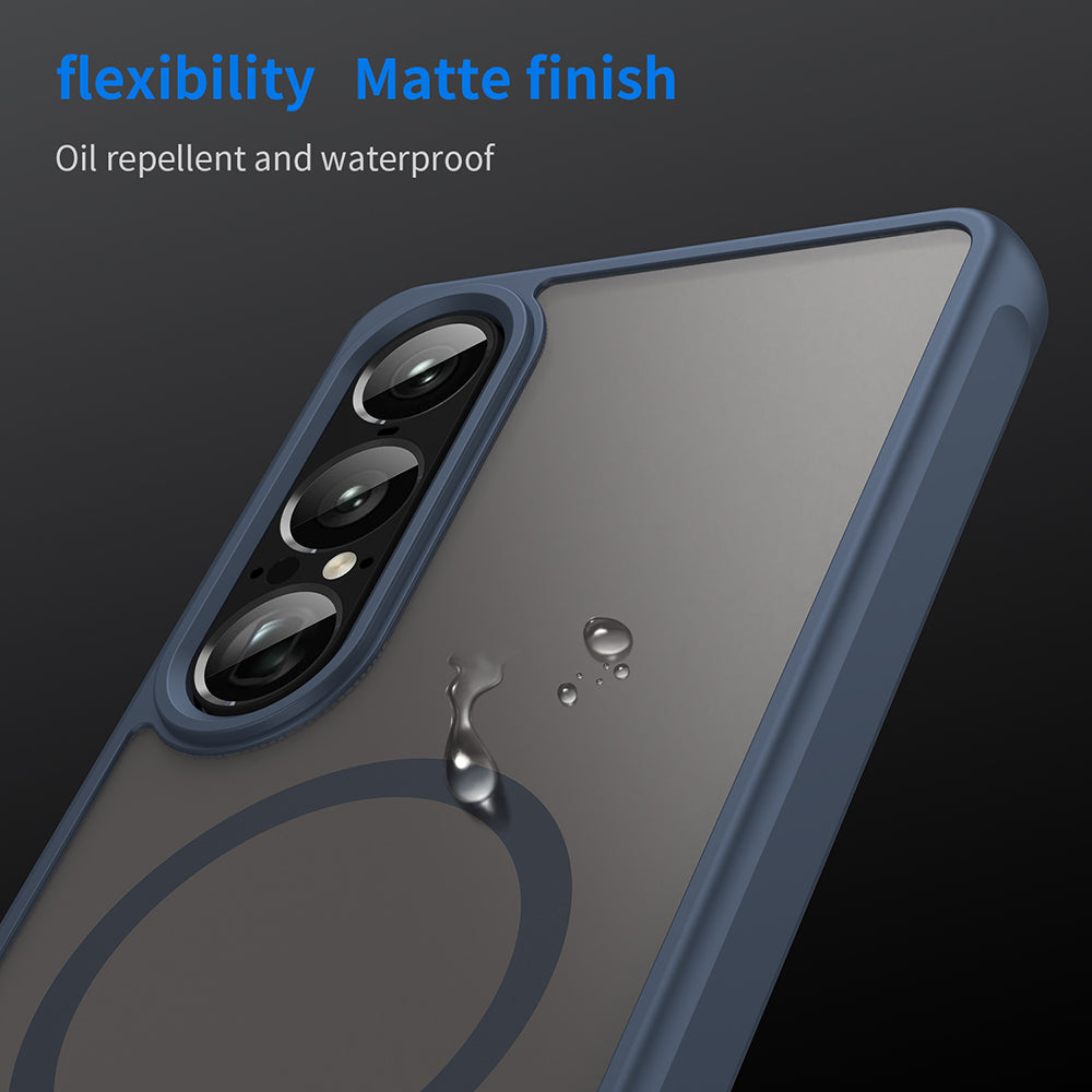 MagSafe-Hülle für Sony Xperia 1 VIII, Techsuit, HaloFrost II, Marineblau