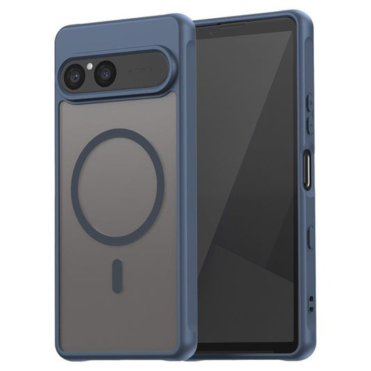 Housse MagSafe pour Sony Xperia 10 VII, Techsuit, HaloFrost II, Bleu Marine