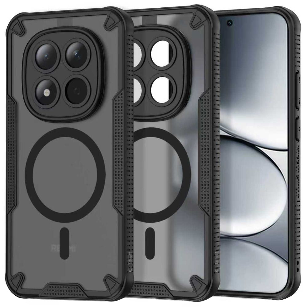 MagSafe Hülle für Xiaomi Redmi Note 15 Pro 5G, Tech-Protect, Rugged Shield, Schwarz