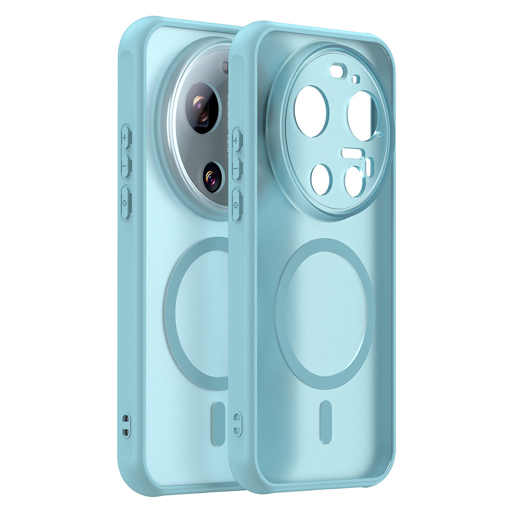 MagSafe Case for Xiaomi 17 Ultra, Techsuit, HaloFrost II, Light Green